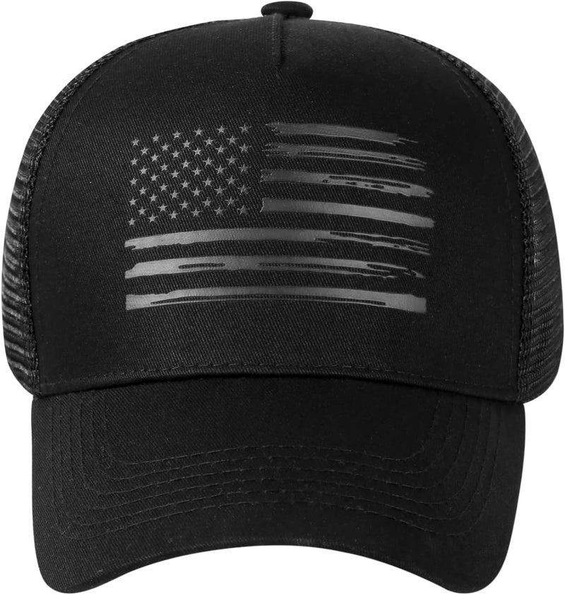 VIONLAN Baseball Cap, American Flag Trucker Hat for Men Women, Breathable Adjustable Fit Outdoor Mesh Snapback Hats - Image 2
